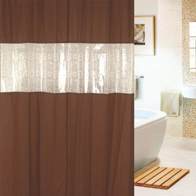 Shower Curtain Waterproof and Mildew-Proof Thickened Curtain Bathroom Partition Curtain Non-Perforated Curtain Shower Curtain A- 110