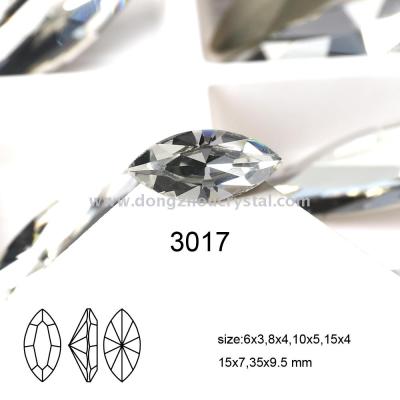 White horse eye-tip bottom-shaped diamond crystal flower jewelry beads