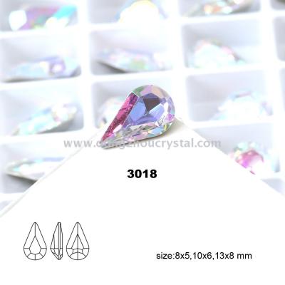 4300 white AB drop point bottom shaped diamond crystal flower jewelry nail diamond beads