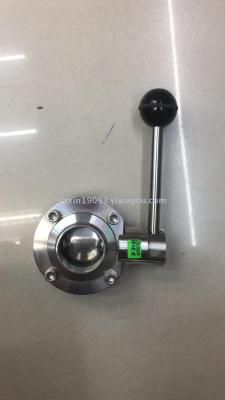 Manufacturer sells stainless steel sanitary grade 304 manual thread butterfly valve