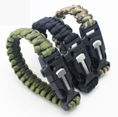 Outdoor supplies multi - functional flint umbrella rope bracelet mountaineering emergency survival bracelet