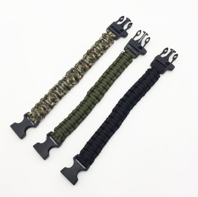 Outdoor survival emergency with whistle bracelet fire fighting multi-functional bracelet