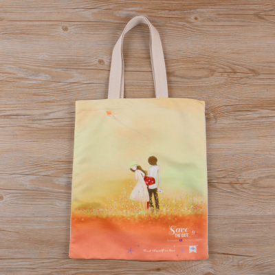 Fashionable flimsy canvas tote bag goes shopping to play environmental protection shopping bag