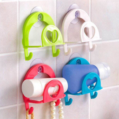 Kitchen sucker tape hook sponge receiving frame multifunctional suction wall plastic kitchen sink sundries hook