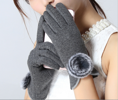 Autdown velvet gloves women add cashmere thickening thermal gloves touch screen manufacturers wholesale
