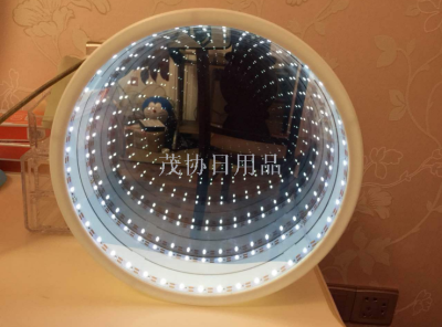 Led Apple round Shape Tunnel Light Home Decoration Mirror Ornament Gift Small Night Lamp