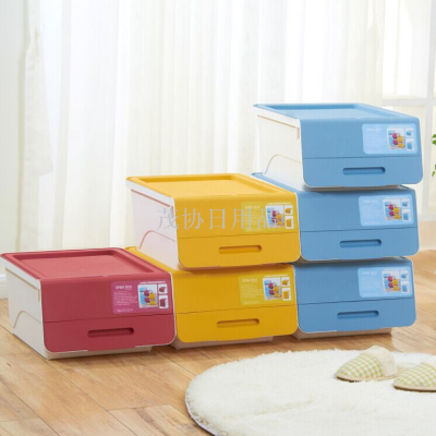 Plastic Storage Box with Lid Toy Finishing Cosmetic Storage Box Clothing Storage Box