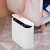 Compartment Trash Can Plastic Flat round Narrow Trash Can Household Flip Living Room Wastebasket with Lid