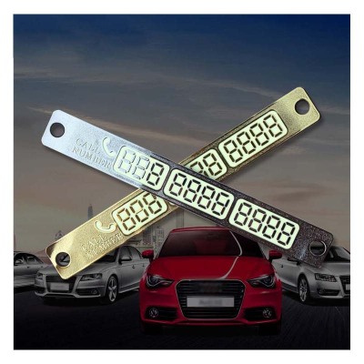 Temporary parking sign opp night light parking card move car phone number plate