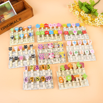 Manufacturer direct selling high quality painted wooden clip beautiful fashion decorative photo clip hot style