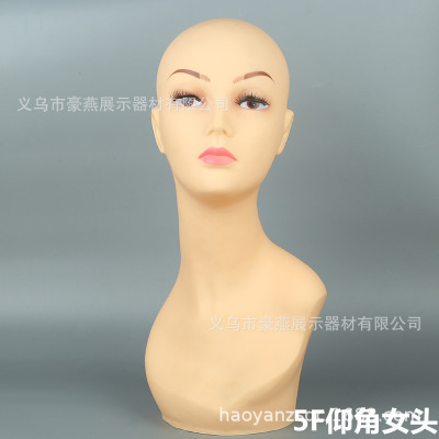 Factory Direct Sales Mannequin Head Special Plastic Makeup Female Mannequin Head Wig Bandana Scarf Model for Jewelry Display Head Shape Head