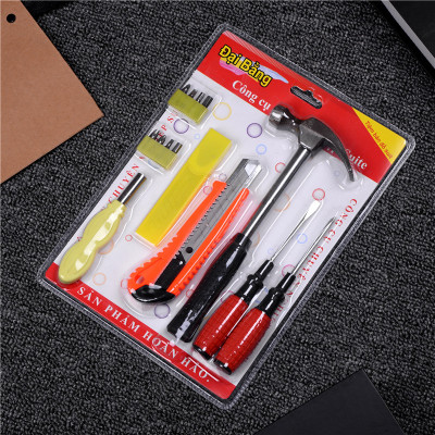 Household combination tools multifunctional disassembly screwdriver hammer tool knife practical six-piece set of hardware tools
