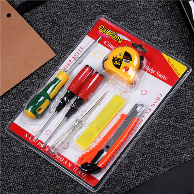 Car-mounted assembly tools 7-piece screwdriver tape decoration knife hardware tools