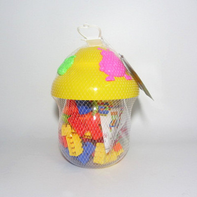 Children's educational toys wholesale creative assembly building blocks mushroom bucket net bag