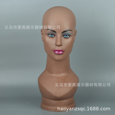 Black Model Head Wig Hat Head Accessories Scarf Silk Scarf Display Mannequin Head Mannequin Foreigner Mannequin Head