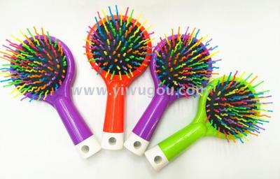 New fashion color skin color needle hair comb popular daily necessities massage gift comb rainbow comb