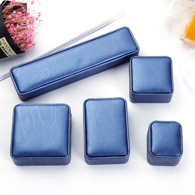 Fashion jewelry box with round corners and corners and solutions edges PU leather jewelry box jewelry box customized