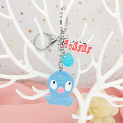 Cute cartoon octopus key chain creative jewelry hang fashion key chain quality man bag key chain