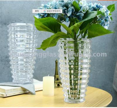 Crystal Glass Vase Transparent Vase Flower Arrangement Hydroponic Home Decoration