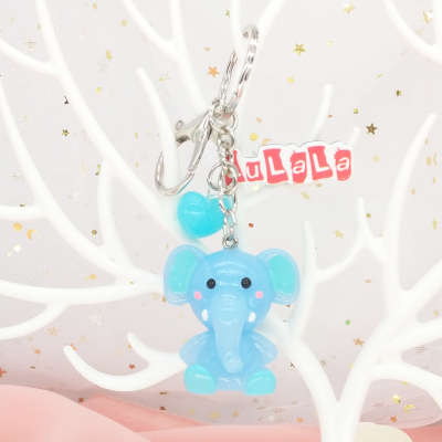 Cute sitting posture elephant key chain jewelry pendant quality of male bag hang decoration trend female bag jewelry