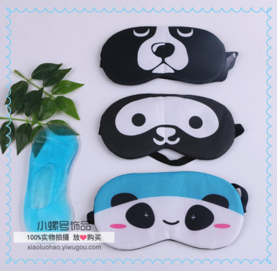 Panda cute summer cool and breathable men and women ice compress sleep mask shade