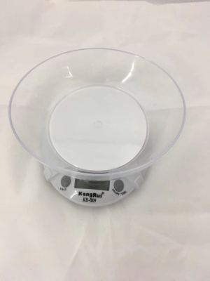 Electronic kitchen scale with tray, weighing scale