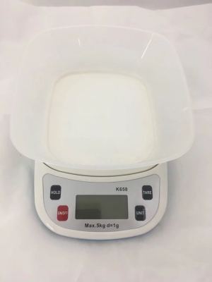 Electronic kitchen scale with tray, weighing scale