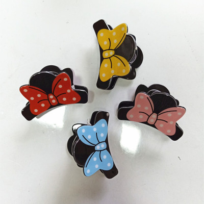 Manufacturers sell 6 cm acrylic exquisite multi-color tie children's fun clip