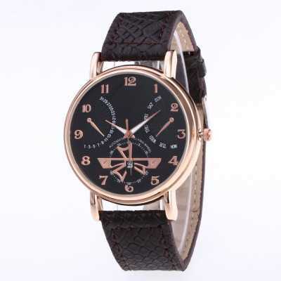 High-grade men's watch calendar fashion business quartz watch with Belt watch
