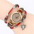Vintage leather belt and bracelet watch set with diamond exquisite student watch couple watch