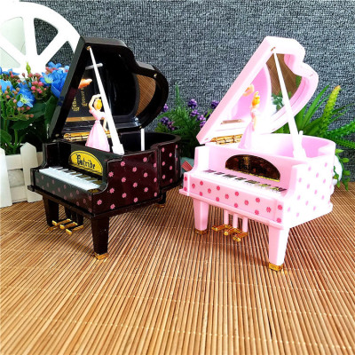 Tourism crafts wholesale mini piano music box rotary music box puzzle early education mini piano