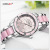 New fashion three-eyed ceramic steel band ladies watch waterproof fashion watch luminous quartz watch