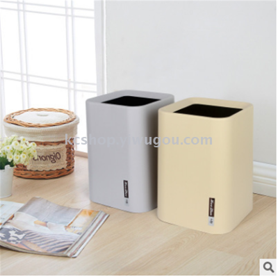 Creative trash can household kitchen living room toilet without cover double deck large office wastebasket