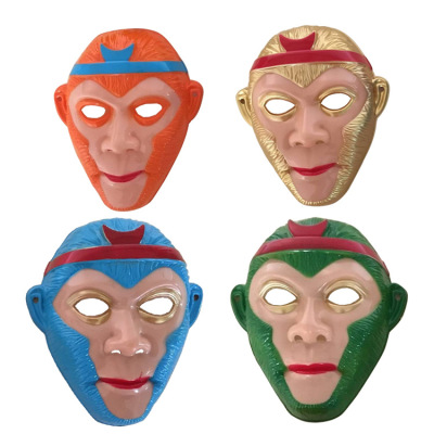 Monkey year sell toy wholesale children cartoon mask plastic Monkey King mask with rope
