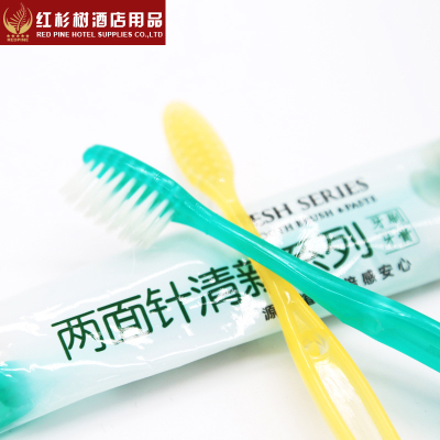 Yiwu city cotton disposable cleaning supplies two needles disposable toothpaste toothbrush shampoo comb