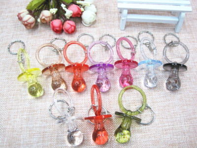 Real - quality pacifier key chain - acrylic nipple pendant special wholesale art pacifier acrylic factory