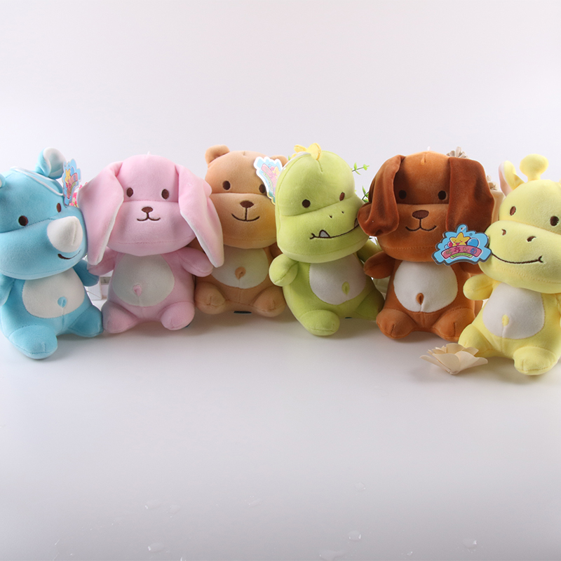 可爱原始动漫动物六兄弟玩具毛绒公仔厂家批发销售