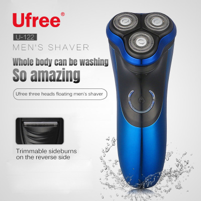 Ufree Exclusive for Cross-Border Fully Washable Shaver Shaver Rotary 3d Cutter Head Electric Charging Shaver