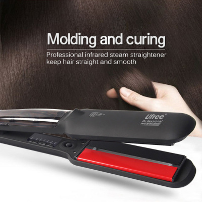 Ufree Straight Hair Ceramic Splint Infrared Steam Heating Hair Straightener Spray Electric Hair Straightener U-169