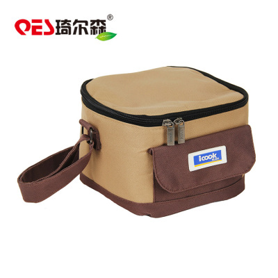 Chilson 066-2 white collar lunch bag glass lunch box with rice picnic bag pat cold bag customized