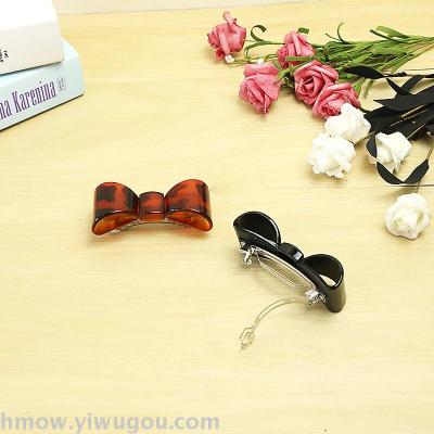 Hairpin clip top clip spring ponytail clip hair bow-tie type steel clip headdress