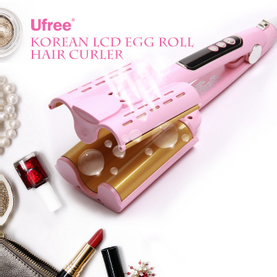 Ufree Egg Roll Korean-Style Corrugated Large Roll Ceramic Three-Stick Anti-Scald Hair Roll Egg Roll Machine U-225