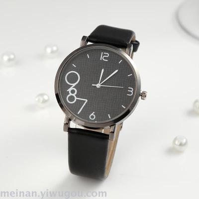 Hot style black small clear high leather student watch