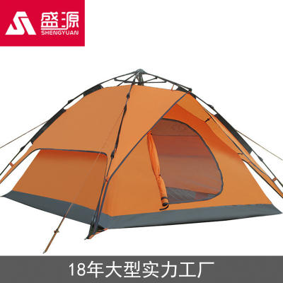 Outdoor tent more than double double door automatic dual-purpose rainproof tent camping