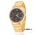 Foreign trade hot style fashion sales gold false three eyes decorative color literal alloy watch band watch