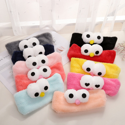 2018 Korean Style Flannel Hair Band Girls' Headwear Cartoon Sesame Street Headband Face Wash Hair Band Small Jewelry Wholesale