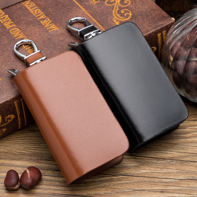 Leather Key Bag Car Key Case Car Remote Key Bag Leather Car Logo Key Men and Women Key Bag