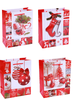 Christmas coated paper new packaging, gift bags
