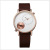 Korean fashion fashionable double-dial personality quartz watch student sells PU wrist watch male watch