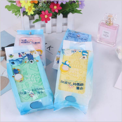 Baby Cartoon Bath Sponge Painless Bath Mud Sponge Bath Cotton